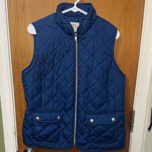 St. John's Bay Navy Quilted Womens Vest